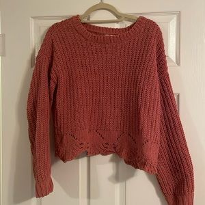 Pink chunky sweater